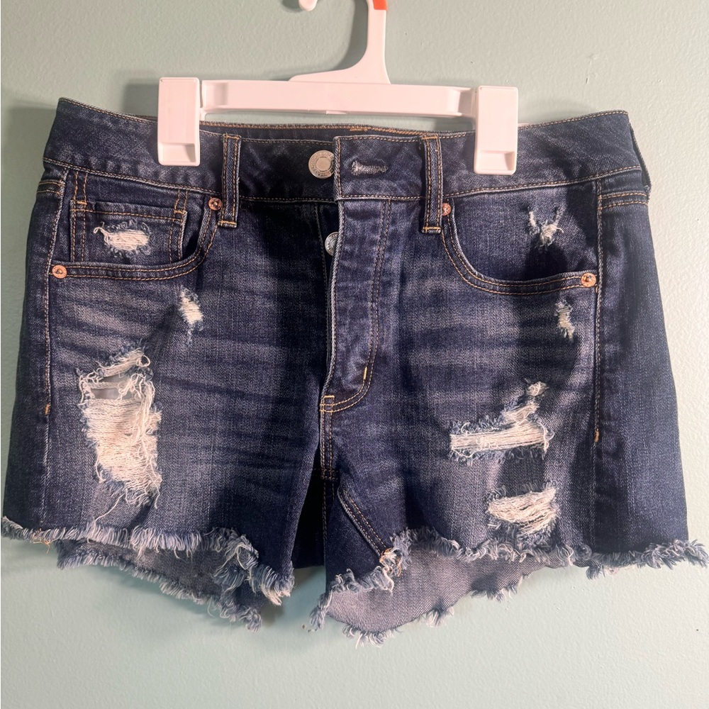 American Eagle, tomgirl shorts, distressed, size 6 .